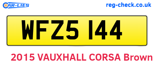 WFZ5144 are the vehicle registration plates.