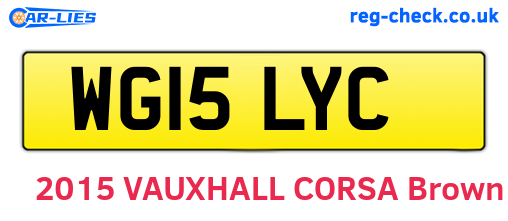WG15LYC are the vehicle registration plates.