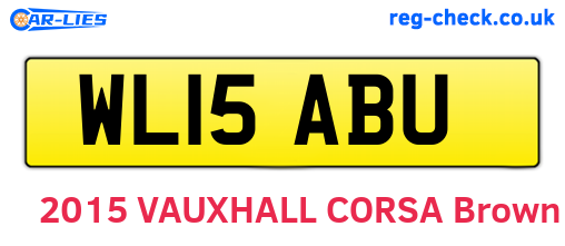 WL15ABU are the vehicle registration plates.