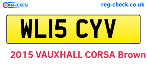 WL15CYV are the vehicle registration plates.