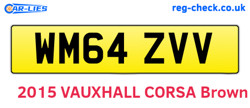 WM64ZVV are the vehicle registration plates.