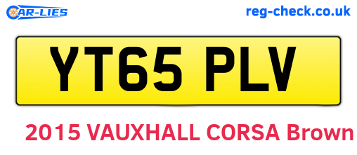 YT65PLV are the vehicle registration plates.