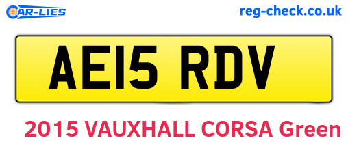 AE15RDV are the vehicle registration plates.
