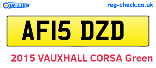 AF15DZD are the vehicle registration plates.