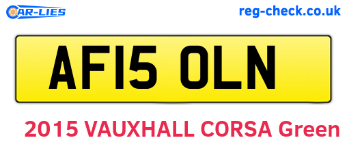 AF15OLN are the vehicle registration plates.