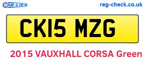 CK15MZG are the vehicle registration plates.