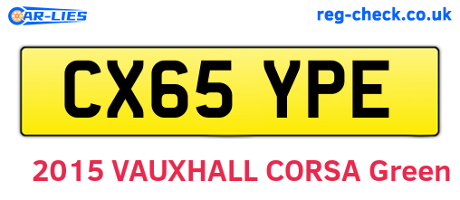 CX65YPE are the vehicle registration plates.