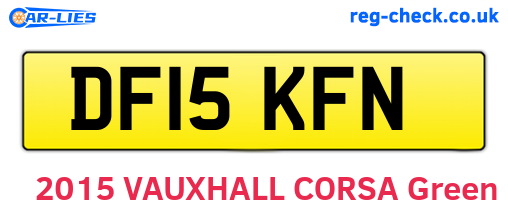 DF15KFN are the vehicle registration plates.
