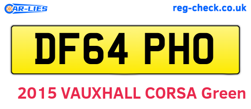DF64PHO are the vehicle registration plates.