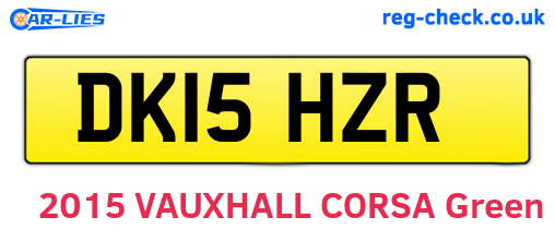 DK15HZR are the vehicle registration plates.