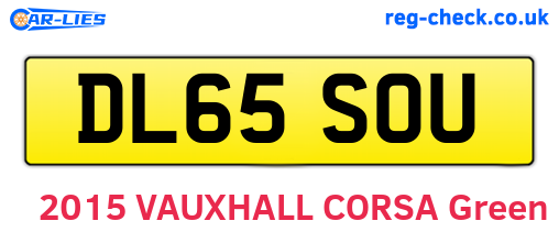 DL65SOU are the vehicle registration plates.