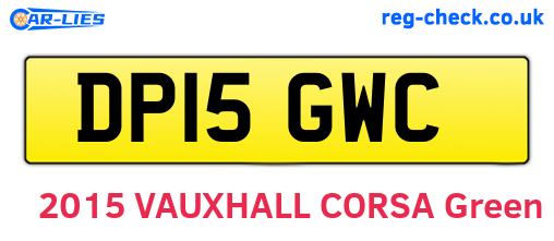 DP15GWC are the vehicle registration plates.