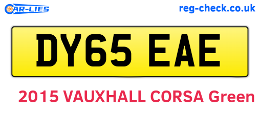 DY65EAE are the vehicle registration plates.