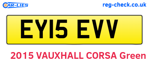 EY15EVV are the vehicle registration plates.