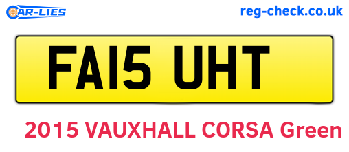 FA15UHT are the vehicle registration plates.