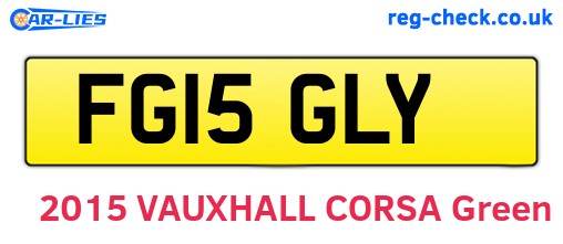 FG15GLY are the vehicle registration plates.
