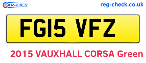 FG15VFZ are the vehicle registration plates.