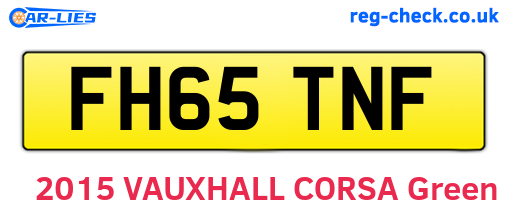 FH65TNF are the vehicle registration plates.