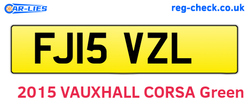 FJ15VZL are the vehicle registration plates.
