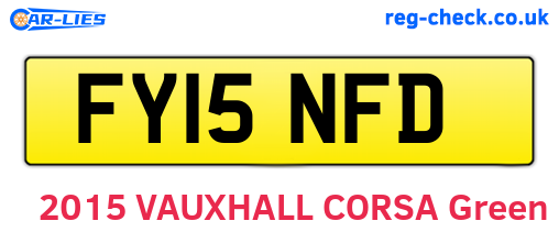 FY15NFD are the vehicle registration plates.
