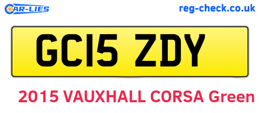 GC15ZDY are the vehicle registration plates.
