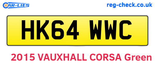 HK64WWC are the vehicle registration plates.