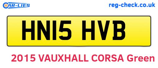 HN15HVB are the vehicle registration plates.