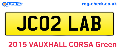 JC02LAB are the vehicle registration plates.