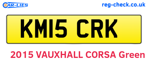 KM15CRK are the vehicle registration plates.