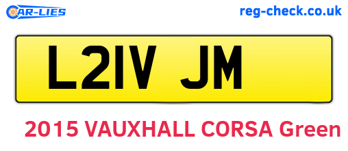 L21VJM are the vehicle registration plates.