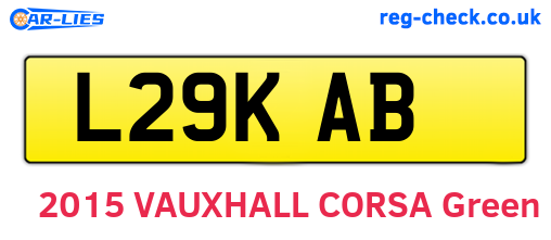 L29KAB are the vehicle registration plates.