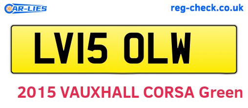 LV15OLW are the vehicle registration plates.