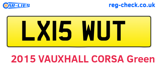 LX15WUT are the vehicle registration plates.