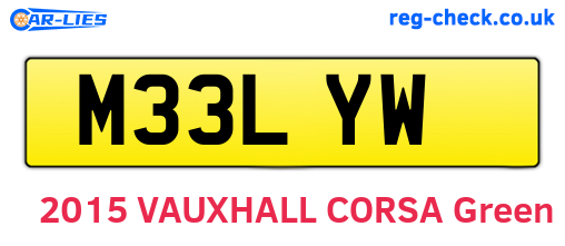 M33LYW are the vehicle registration plates.