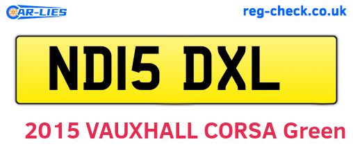 ND15DXL are the vehicle registration plates.