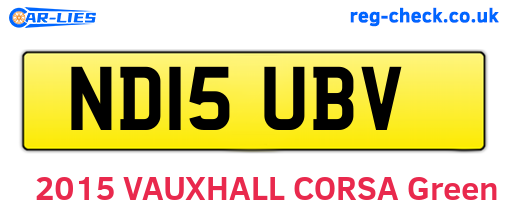 ND15UBV are the vehicle registration plates.