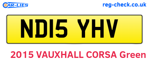 ND15YHV are the vehicle registration plates.