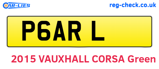 P6ARL are the vehicle registration plates.