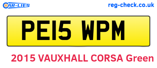 PE15WPM are the vehicle registration plates.