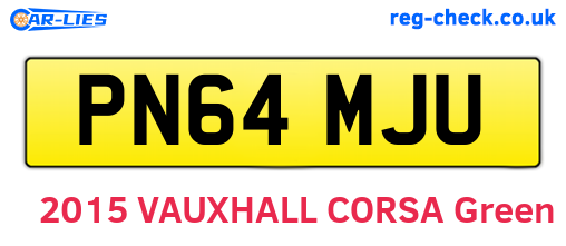 PN64MJU are the vehicle registration plates.