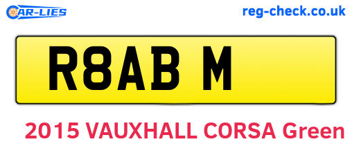 R8ABM are the vehicle registration plates.