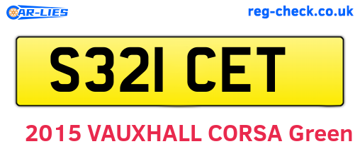 S321CET are the vehicle registration plates.
