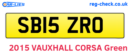 SB15ZRO are the vehicle registration plates.