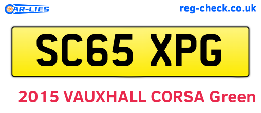 SC65XPG are the vehicle registration plates.