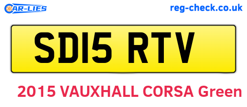 SD15RTV are the vehicle registration plates.