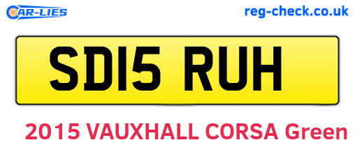 SD15RUH are the vehicle registration plates.