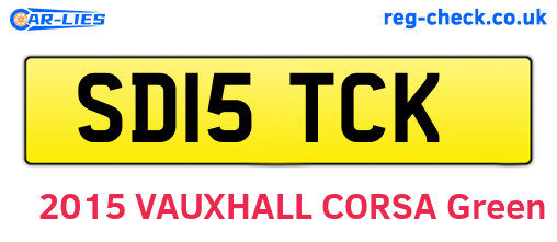 SD15TCK are the vehicle registration plates.