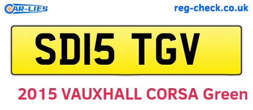 SD15TGV are the vehicle registration plates.