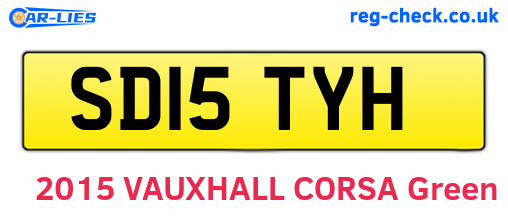 SD15TYH are the vehicle registration plates.