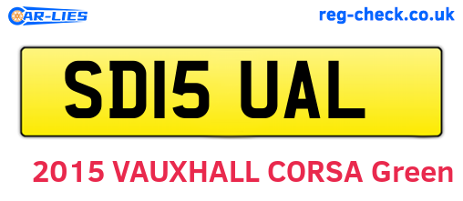 SD15UAL are the vehicle registration plates.